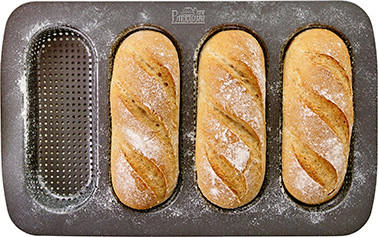MINI-BAGUETTEBLECH  - Anthrazit, KONVENTIONELL, Metall (34,7/3,08/21,5cm) - Birkmann