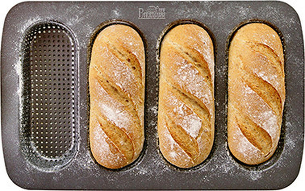 MINI-BAGUETTEBLECH  - Anthrazit, KONVENTIONELL, Metall (34,7/3,08/21,5cm) - Birkmann