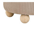 HOCKER Cord Kiefer Greige  - Greige/Naturfarben, LIFESTYLE, Holz/Textil (42/41/42cm) - Xora