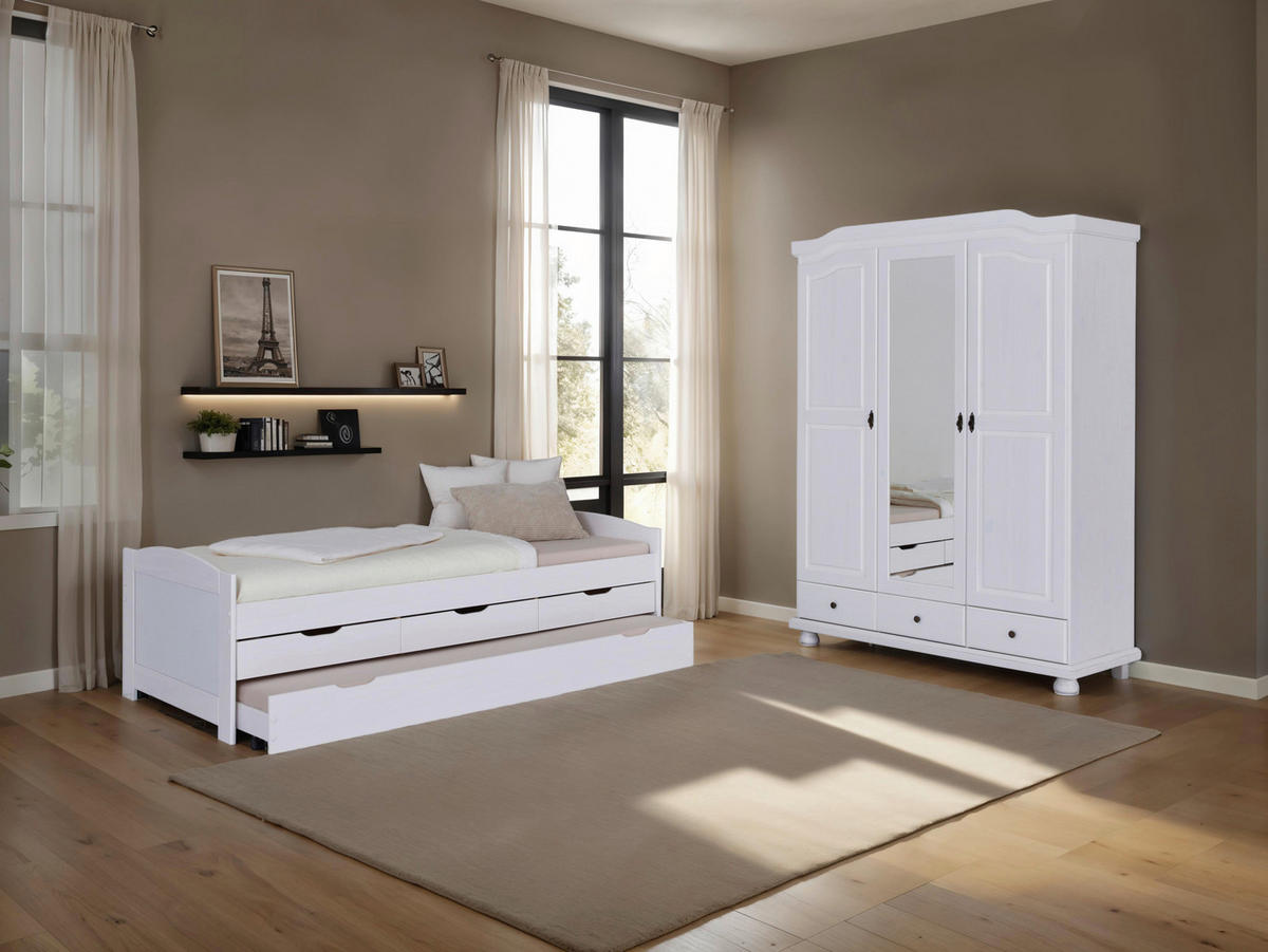 EINZELZIMMER Weiß  - Naturfarben/Weiß, MODERN, Holz - MID.YOU