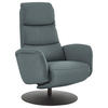 RELAXSESSEL in Leder Blaugrau  - Blaugrau/Schwarz, Design, Leder/Metall (76/108/86cm) - Dieter Knoll