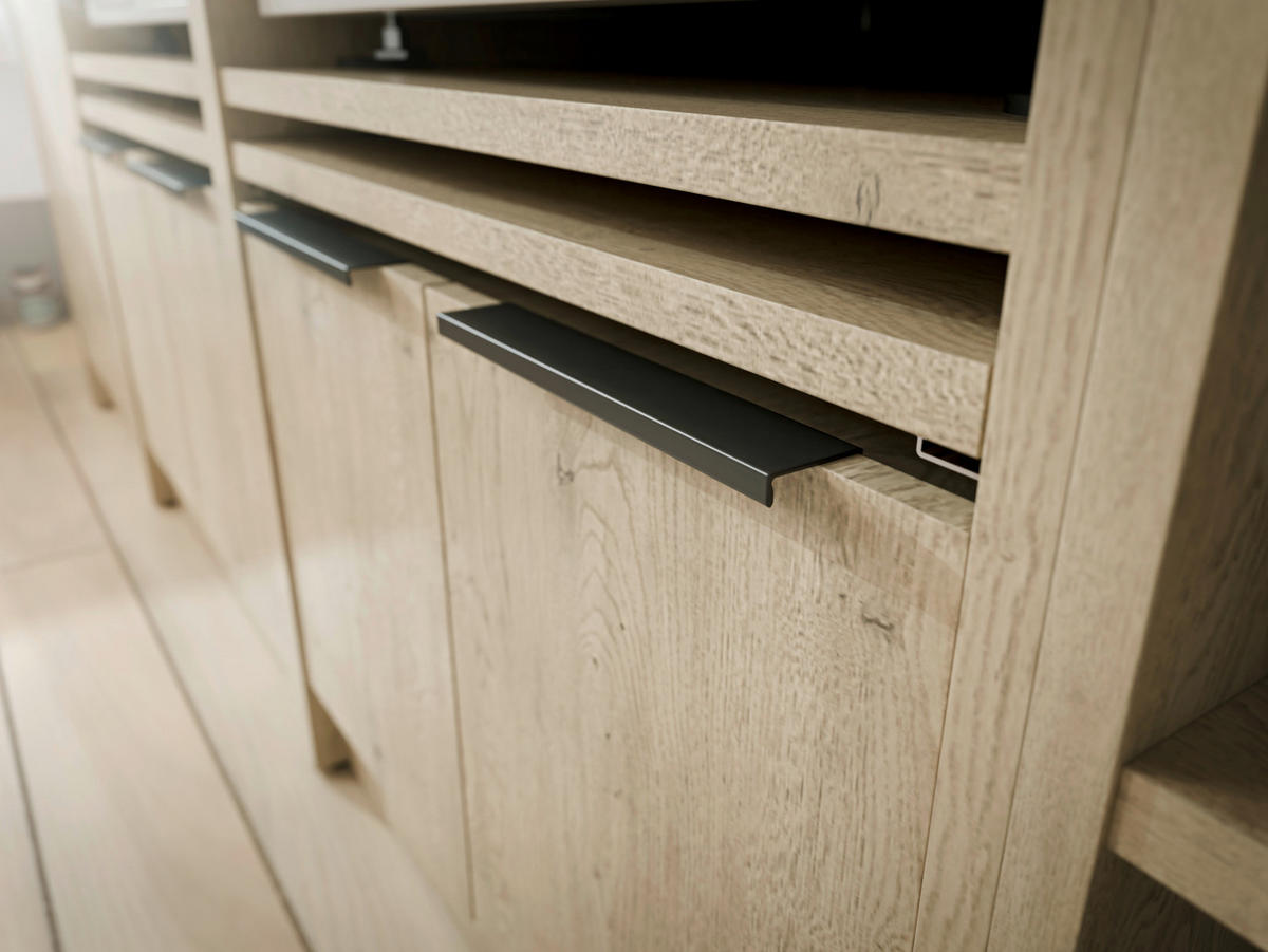 WASCHMASCHINENSCHRANK 70/150/68 cm  in Eichefarben  - Eichefarben/Schwarz, Basics, Holzwerkstoff/Kunststoff (70/150/68cm) - MID.YOU