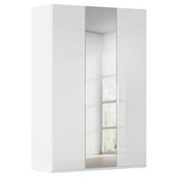 DREHTÜRENSCHRANK 151/235/61 cm,  in Weiß, 3-türig  - Weiß, Basics, Glas/Holzwerkstoff (151/235/61cm) - Novel