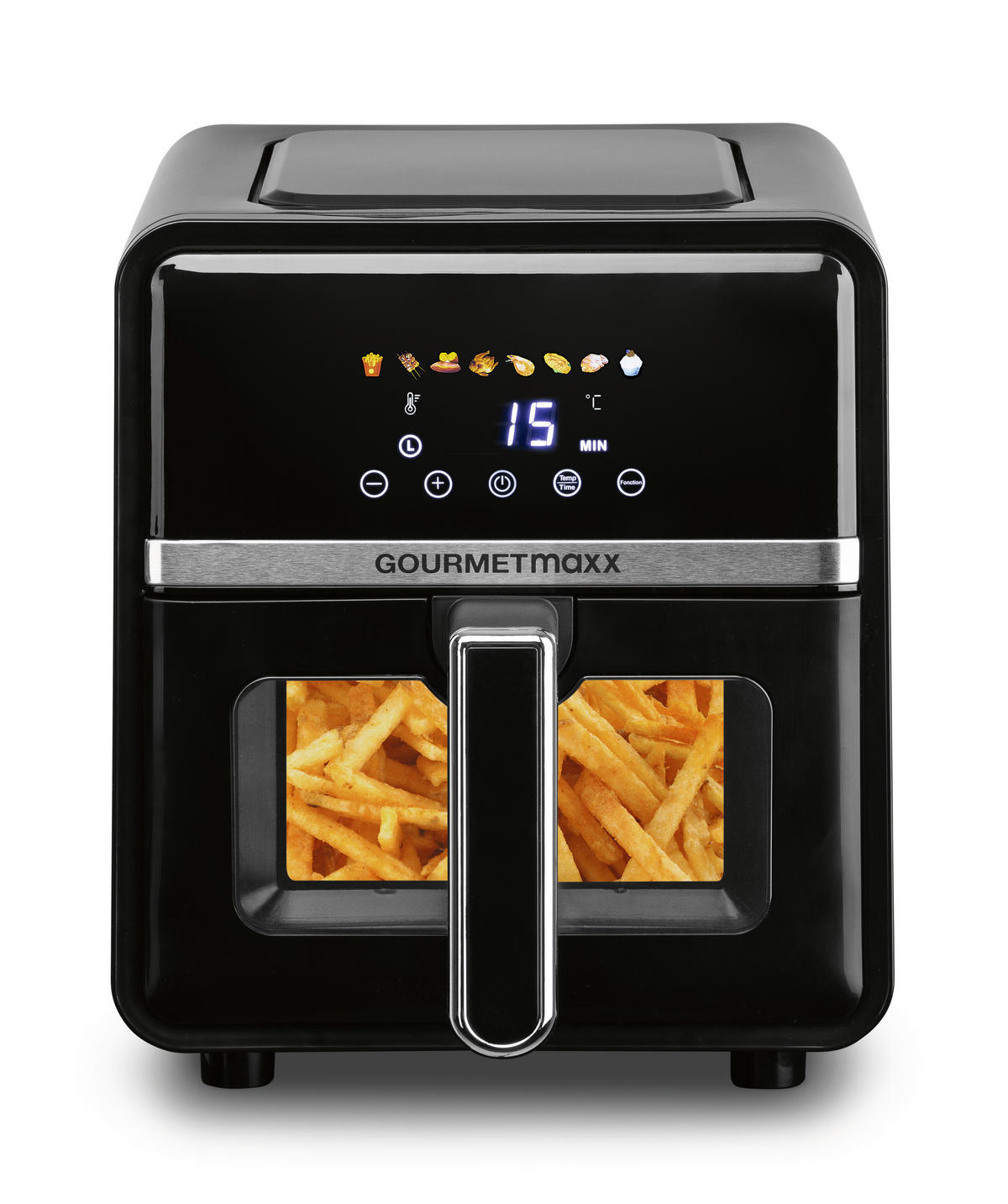 HEIßLUFTFRITTEUSE GOURMETmaxx 5 L  - Silberfarben/Schwarz, Basics, Kunststoff/Metall (36,5/25/30cm)