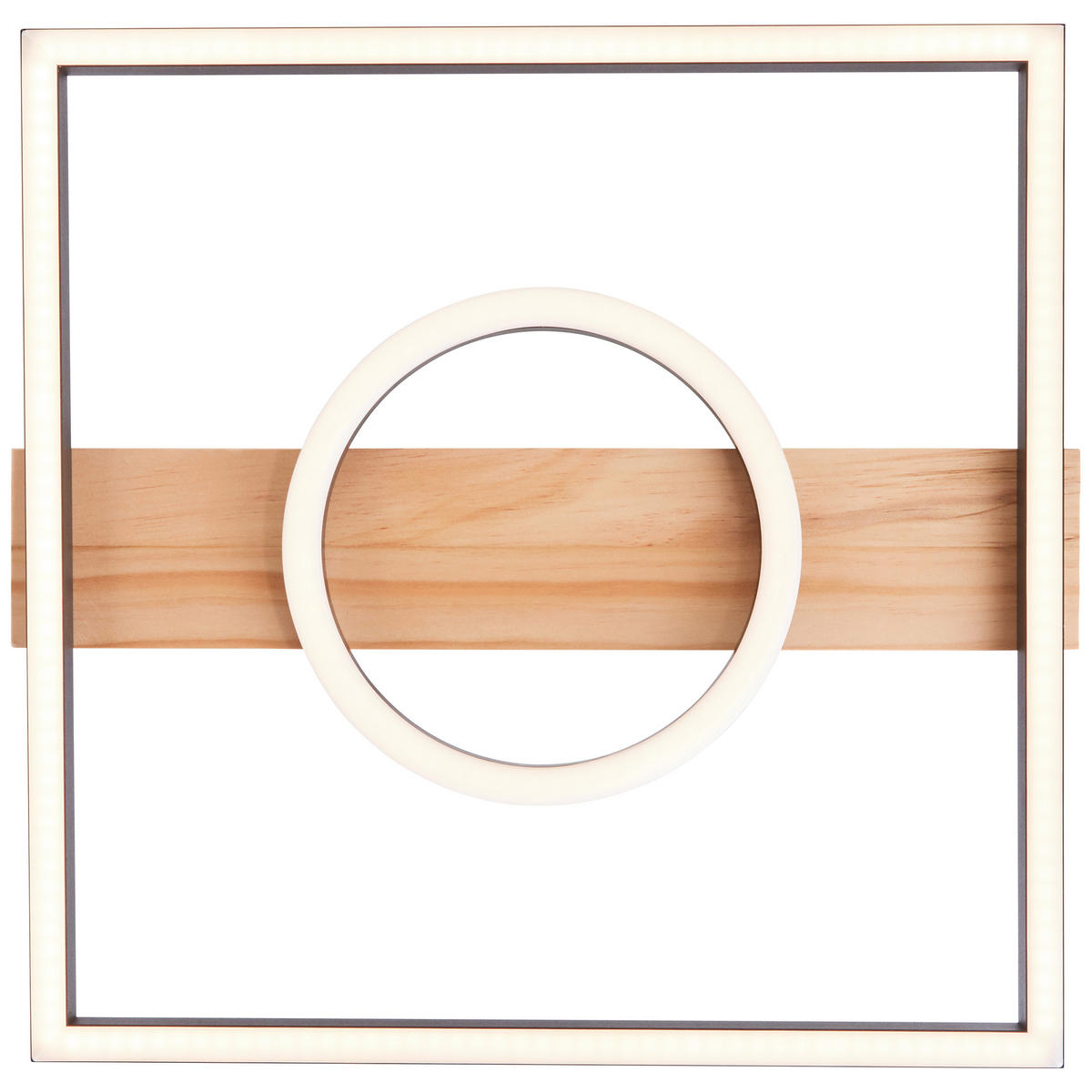 LED-PANEEL - Schwarz/Braun, Design, Holz/Kunststoff (5/42/40cm) - Brilliant