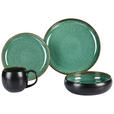 KOMBISERVICE Faro Grün 16-teilig  - Grün, Design, Keramik - Novel
