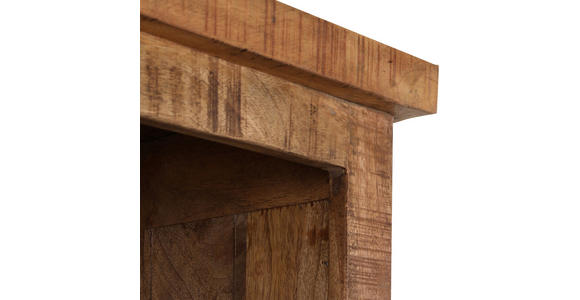 REGAL Mangoholz massiv Braun  - Schwarz/Braun, LIFESTYLE, Holz/Metall (95/190/45cm) - Landscape