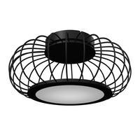 LED-DECKENLEUCHTE York 55/23 cm   - Schwarz/Weiß, Design, Kunststoff/Metall (55/23cm) - Dieter Knoll