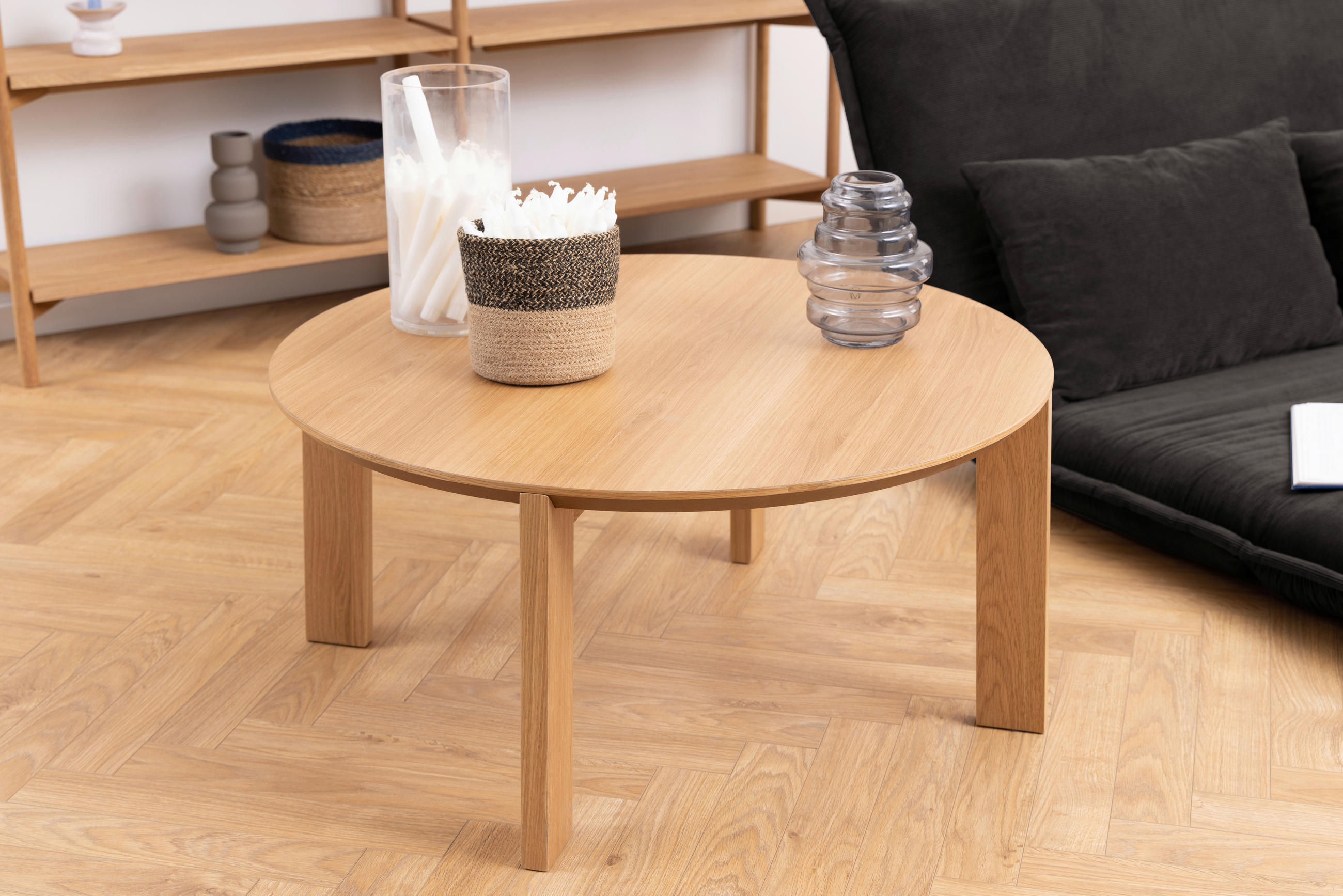 COUCHTISCH in Holz 90/90/42 cm  - Eichefarben, Design, Holz (90/90/42cm) - Lomoco