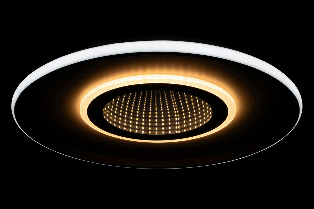 LED-DECKENLEUCHTE 50/5,5 cm   - Schwarz/Weiß, Trend, Kunststoff/Metall (50/5,5cm) - Novel