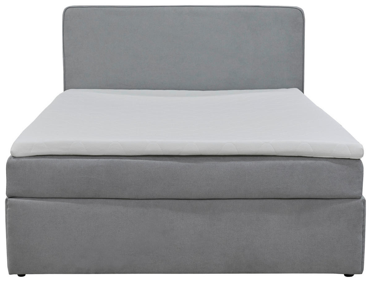 BOXBETT 120/200 cm  in Grau  - Schwarz/Naturfarben, MODERN, Holz/Kunststoff (120/200cm) - MID.YOU