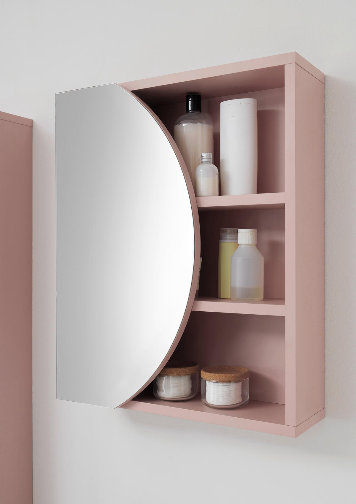 SPIEGELSCHRANK 45/56/15 cm  - Rosa, Glas/Holzwerkstoff (45/56/15cm) - MID.YOU