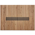 DREHTÜRENSCHRANK 301,9/223,3/62 cm,  in Bronzefarben, Wildeiche, 6-türig  - Wildeiche/Bronzefarben, Natur, Glas/Holz (301,9/223,3/62cm) - Valnatura