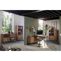 HIGHBOARD  94/129,4/38 cm 3 Schublade(n)  - Schwarz/Braun, Design, Holz/Metall (94/129,4/38cm) - Carryhome