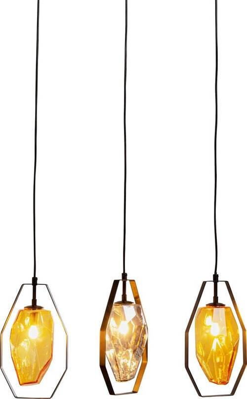 HÄNGELEUCHTE Diamond 67/120/12 cm   - MODERN, Glas/Metall (67/120/12cm) - Kare-Design