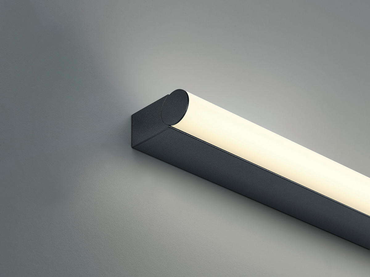 SPIEGELLEUCHTE Ponto-S 3/60/5 cm  - Schwarz, Design, Kunststoff/Metall (3/60/5cm) - Helestra