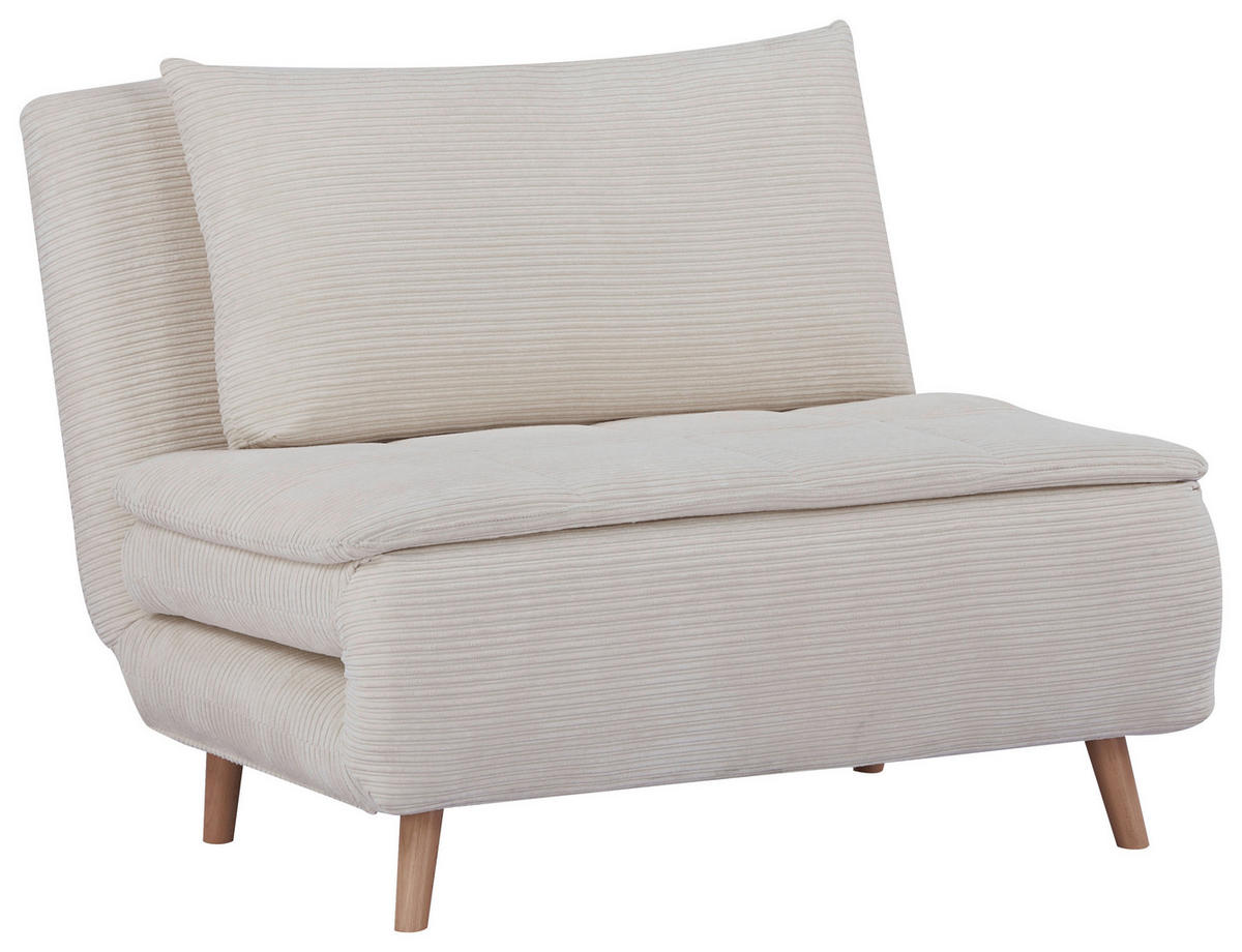 SCHLAFSOFA Cord Beige  - Beige/Naturfarben, Design, Holz/Textil (105/80/90cm) - Carryhome