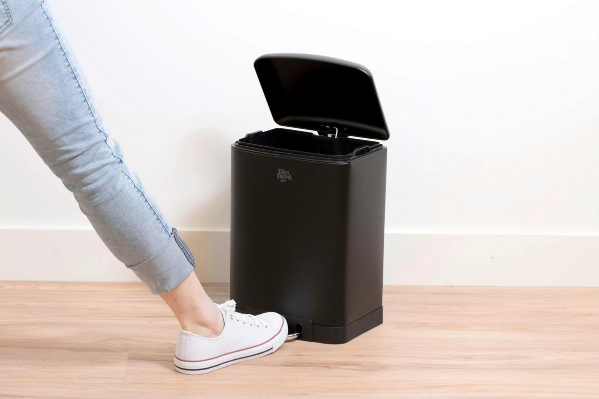 ABFALLSAMMLER 12 L  - Schwarz, Basics, Kunststoff/Metall (27,5/25,5/40cm) - Dirt Devil