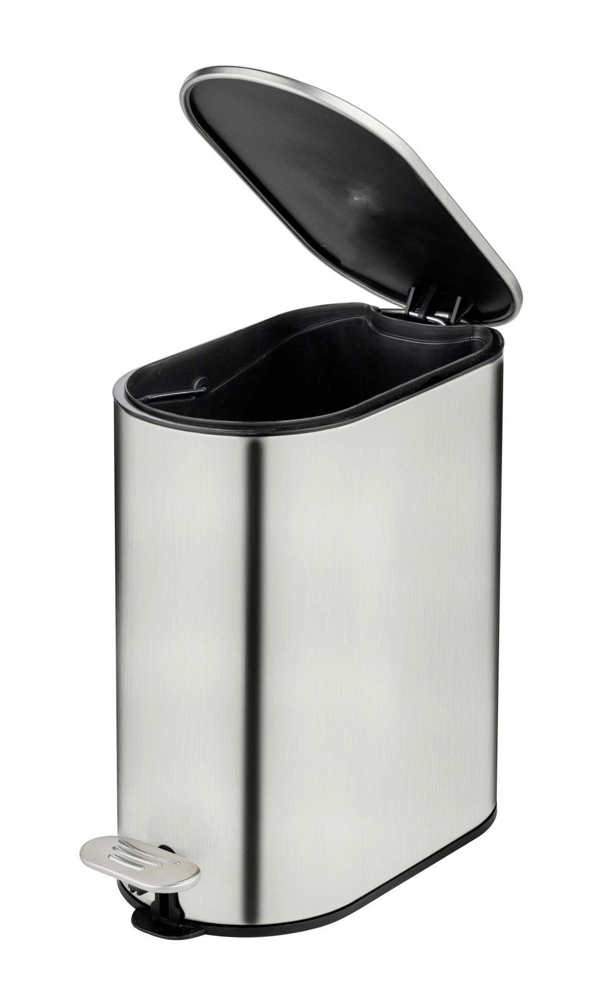 TRETEIMER 5 L  - Schwarz, Basics, Kunststoff/Metall (14/28,5/29,5cm) - Wenko