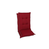 SESSELAUFLAGENSET Uni  - Kirschrot, Basics, Textil (50/7/120cm)