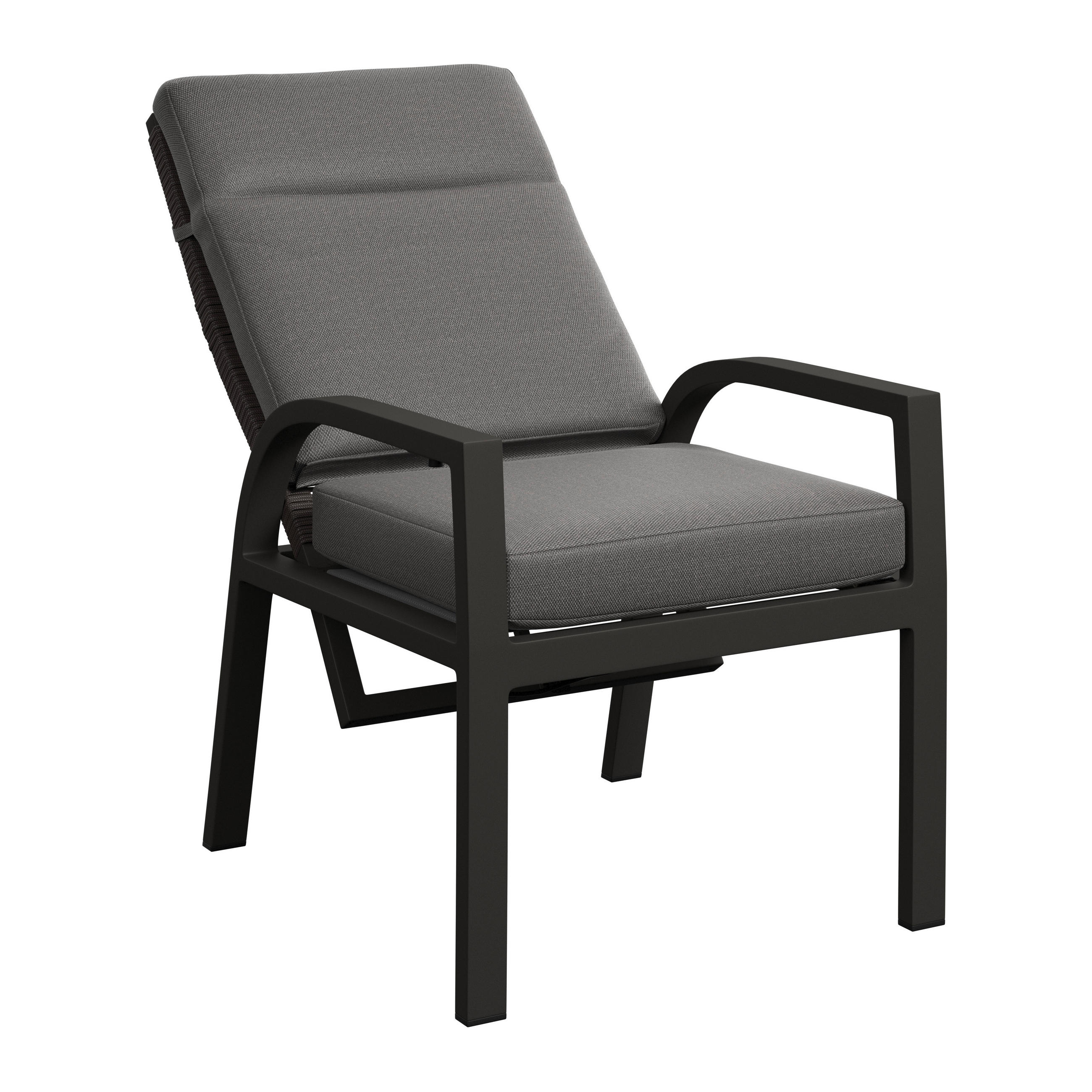LOUNGESESSEL  - Dunkelgrau/Anthrazit, Modern, Textil/Metall (64/110/72cm) - Amatio