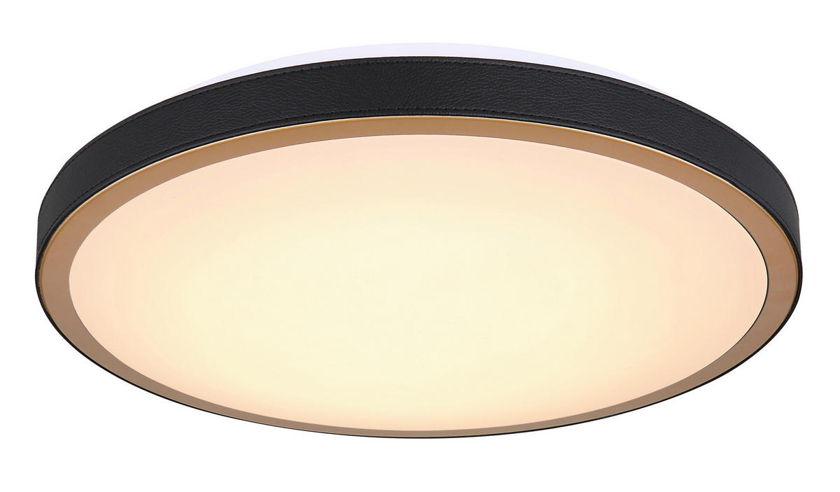 LED-DECKENLEUCHTE 24 W  42/9,5 cm    - Weiss/Opal, Basics, Leder/Kunststoff (42/9,5cm) - Globo