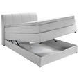 BOXSPRINGBETT 140/200 cm  in Silberfarben  - Silberfarben, KONVENTIONELL, Textil (140/200cm) - Carryhome