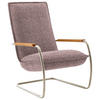 SESSEL in Flachgewebe Rosa  - Edelstahlfarben/Eichefarben, Design, Holz/Textil (76/105/87cm) - Koinor