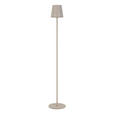 AKKU-STEHLEUCHTE 22/130 cm - Sandfarben, Design, Kunststoff/Metall (22/130cm) - Novel