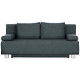 SCHLAFSOFA  in Webstoff Anthrazit  - Chromfarben/Anthrazit, Design, Textil/Metall (197/88/89cm) - Xora