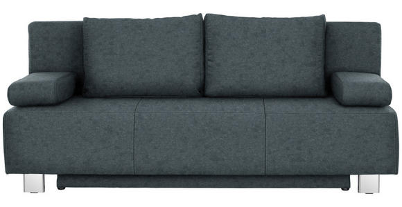 SCHLAFSOFA  in Webstoff Anthrazit  - Chromfarben/Anthrazit, Design, Textil/Metall (197/88/89cm) - Xora