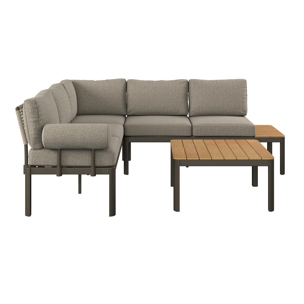 LOUNGE GARNITÚRA 3 részes   239.5/215/83 cm  - natúr színű/Pezsgő, Design, műanyag/textil (239.5/215/83cm) - Amatio