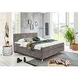 BOXSPRINGBETT 120/200 cm in Hellgrau - Chromfarben/Hellgrau, KONVENTIONELL, Kunststoff/Textil (120/200cm) - Hom`in