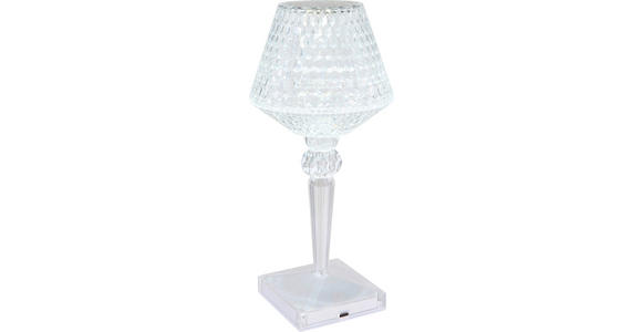 AKKU-TISCHLEUCHTE 12/26 cm - Klar, KONVENTIONELL, Kunststoff (12/26cm) - Novel