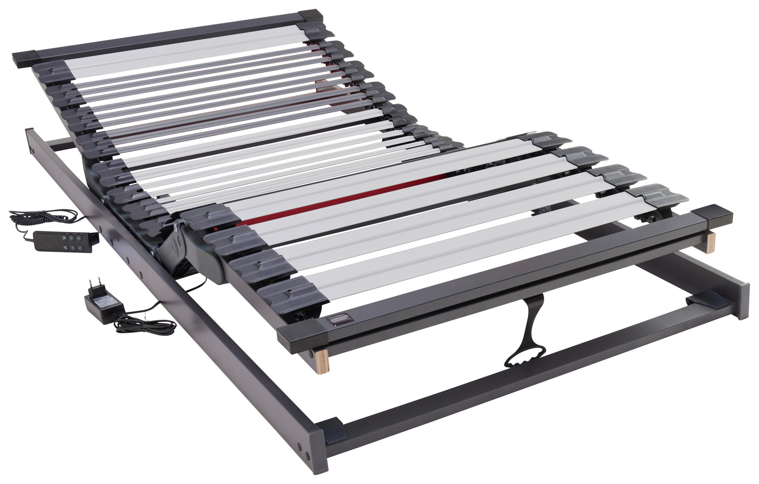 LATTENROST 90/200 cm Kopfteil, Fußteil verstellbar,  - Schieferfarben/Anthrazit, Basics, Holz/Kunststoff (90/200cm) - Dieter Knoll