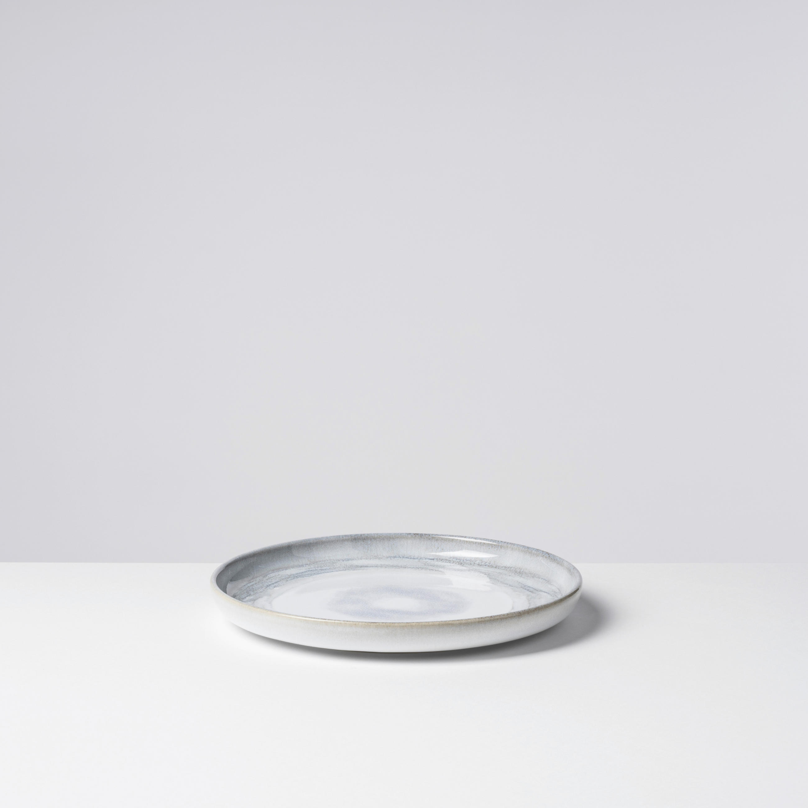 DESSERTTELLERSET Weiß, Hellgrau 4-teilig TIEFER SEE  - Hellgrau/Weiß, Basics, Keramik (22/2,6cm) - Gipfelstück