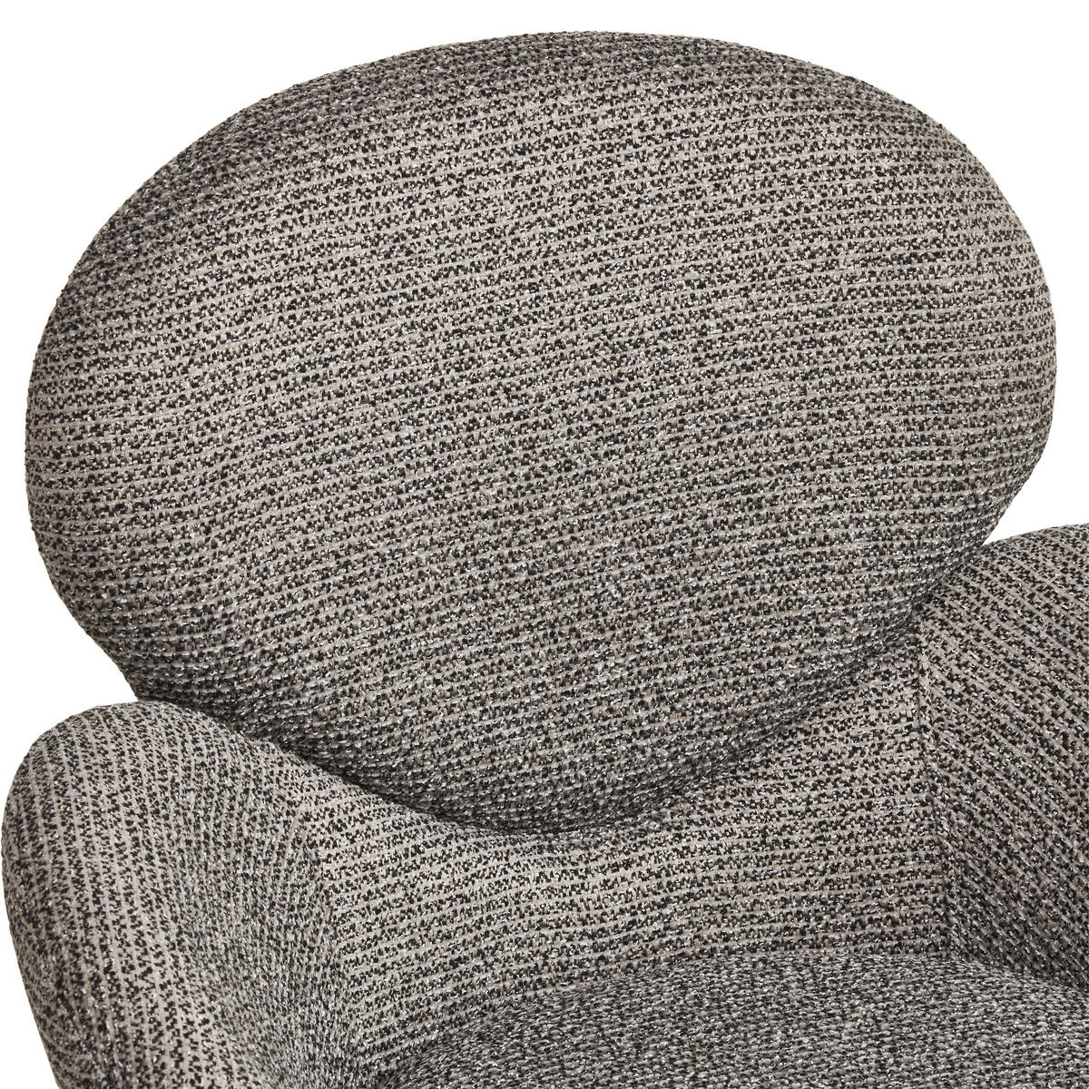 ARMLEHNSTUHL  in Eisen Webstoff  - Schwarz/Grau, MODERN, Textil/Metall (60/83/63cm) - MID.YOU