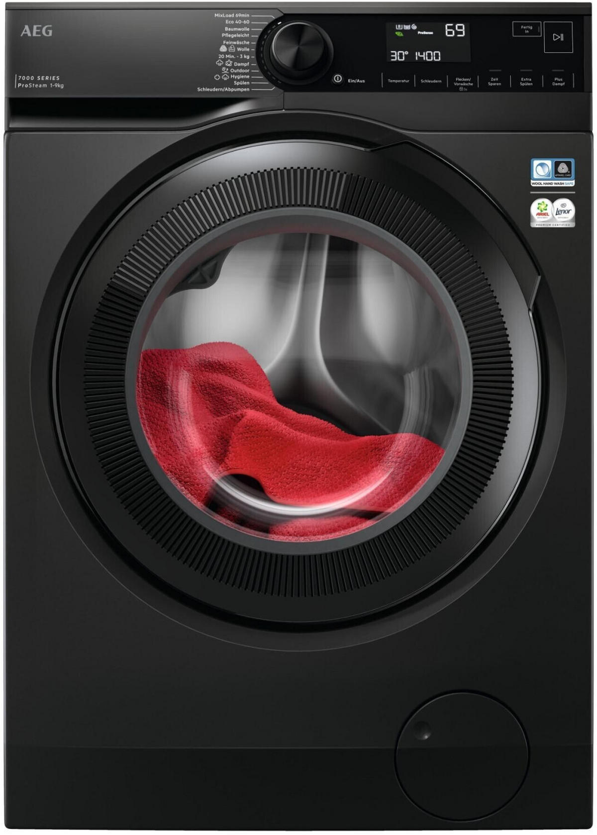 WASCHMASCHINE LR7FS75490   - Schwarz, Basics, Kunststoff/Metall (59,7/84,7/66cm) - AEG