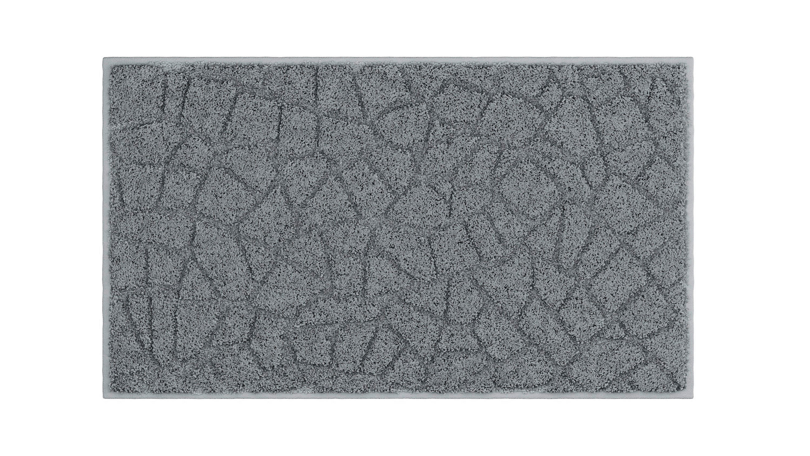 BADEMATTE Anthrazit 65/115 cm  - Anthrazit, Basics, Kunststoff/Textil (65/115cm) - Grund