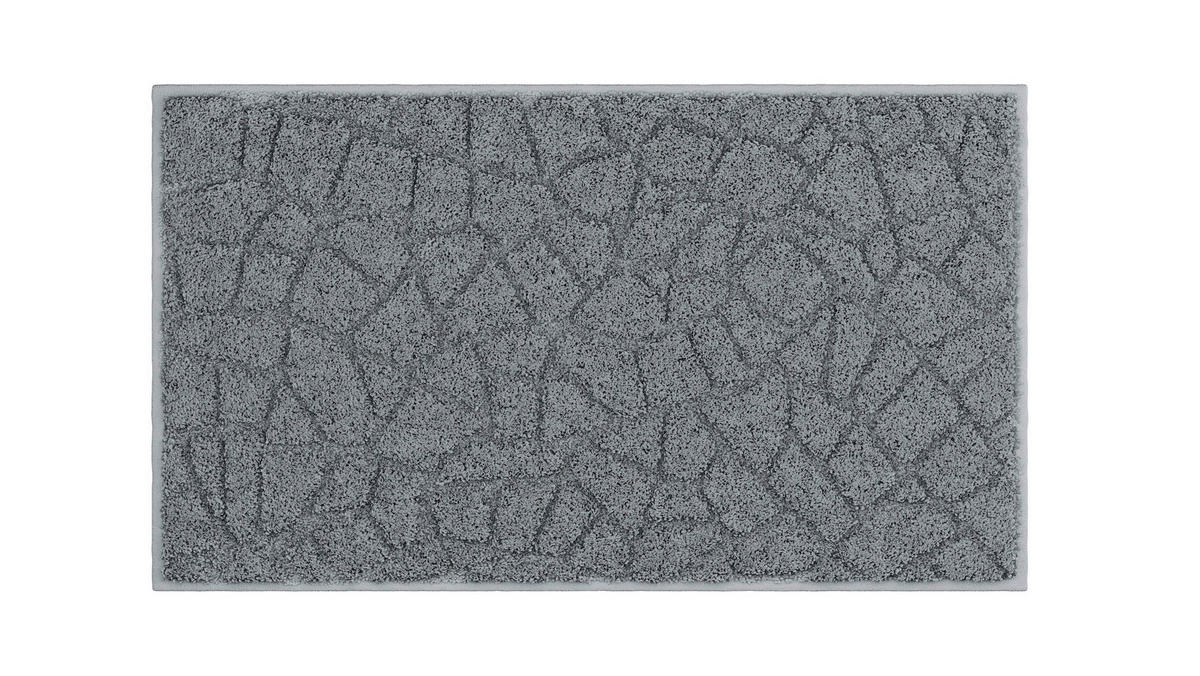 BADEMATTE Anthrazit 65/115 cm  - Anthrazit, Basics, Kunststoff/Textil (65/115cm) - Grund