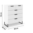 KOMMODE  in 80/81/42 cm  - Dunkelgrau/Weiß, Design, Holzwerkstoff/Metall (80/81/42cm) - Carryhome