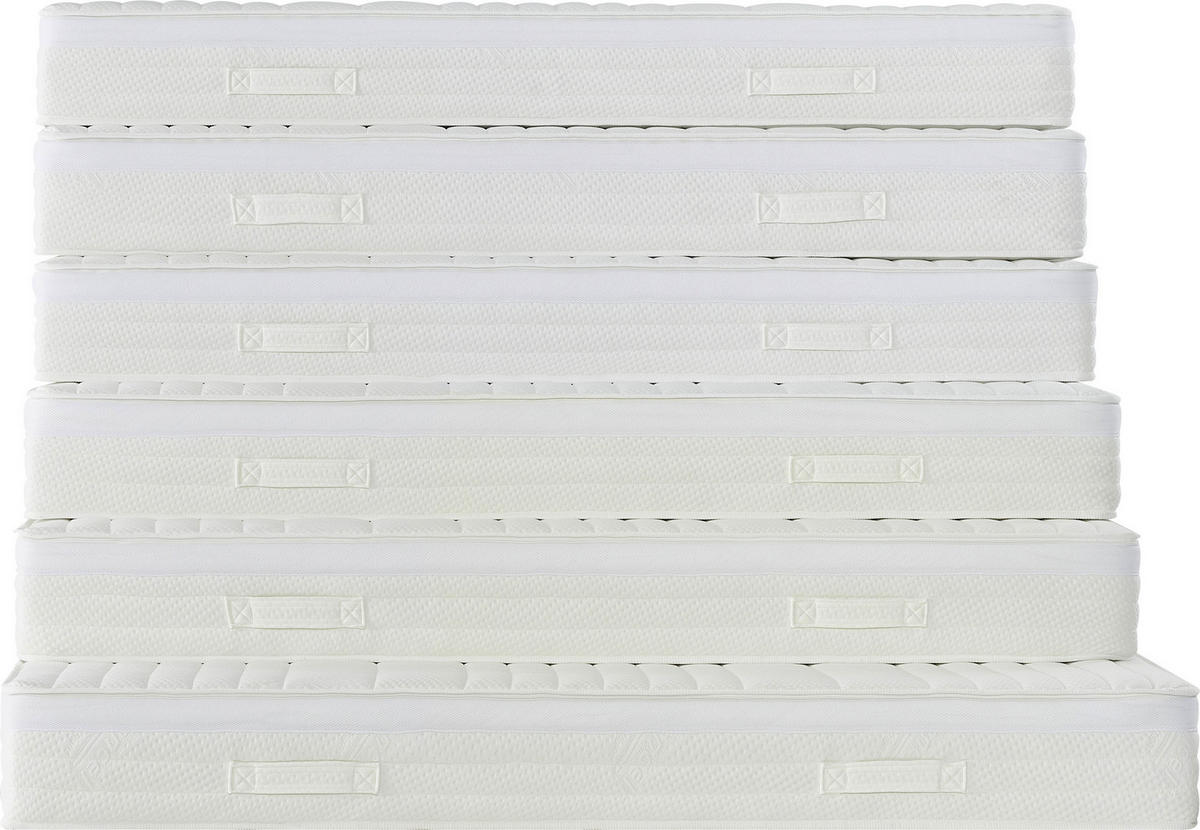 TASCHENFEDERKERNMATRATZE 80/200 cm H4 = sehr fest  - Weiss, Konventionell, Textil (80/200cm) - Sleeptex