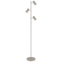 STOJACÍ LAMPA, 23/154 cm  - bílá/pískové barvy, Design, kov/plast (23/154cm) - Globo