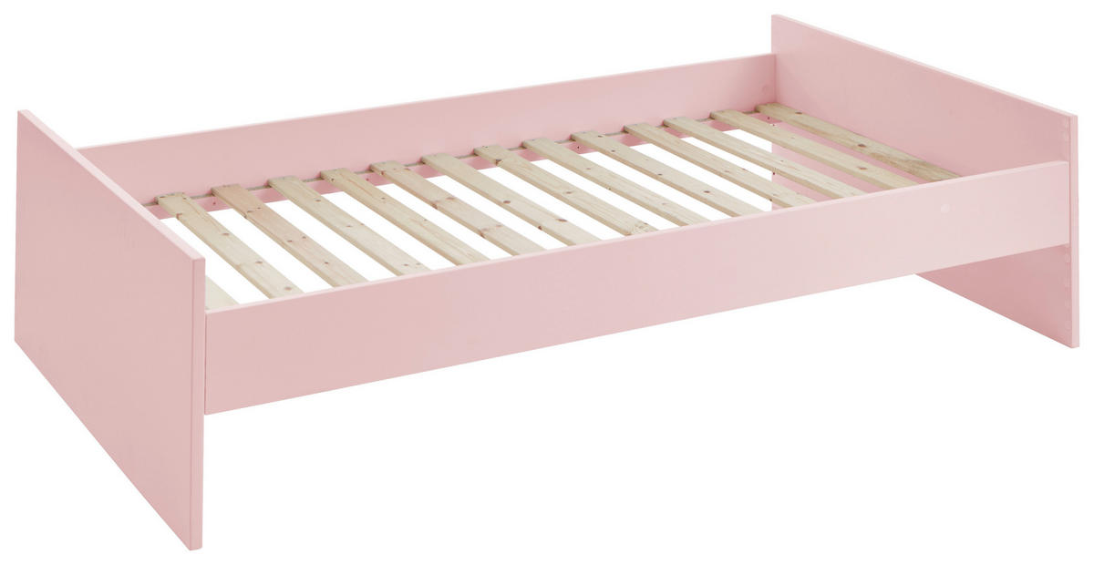 BODENBETT. 120/200 cm  in Rosa  - Rosa, LIFESTYLE, Holz/Holzwerkstoff (120/200cm) - Stylife
