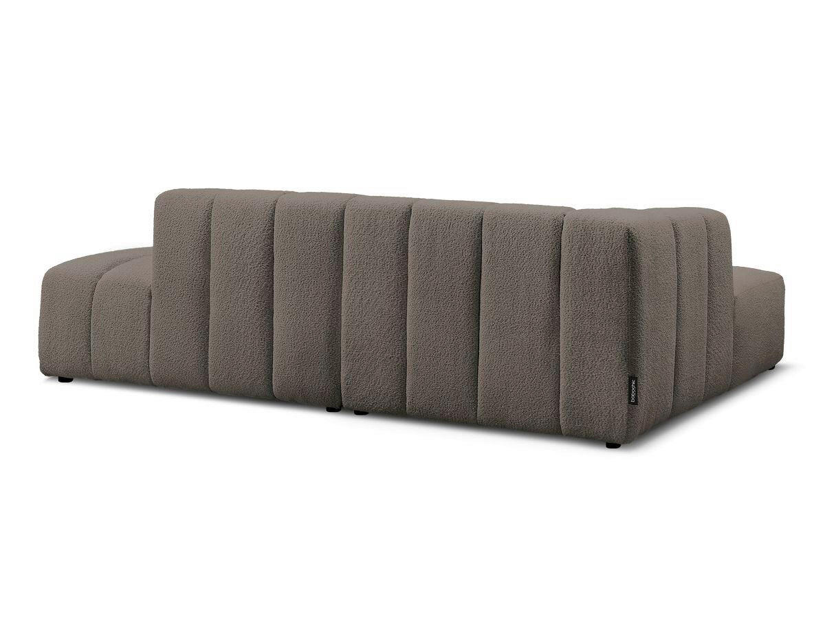 ECKSOFA  ANNECY Taupe Bouclé  - Taupe/Schwarz, MODERN, Kunststoff/Textil (170/262cm)