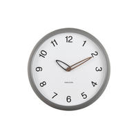 WANDUHR Dunkelgrau  - Dunkelgrau, Basics, Kunststoff (30cm) - Karlsson