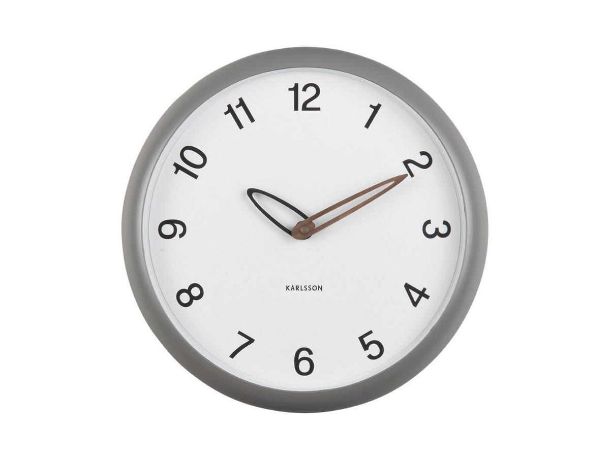 WANDUHR Dunkelgrau  - Dunkelgrau, Basics, Kunststoff (30cm) - Karlsson
