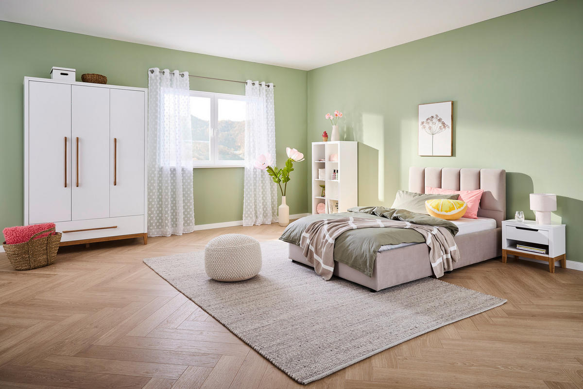 POLSTERBETT 120/200 cm  in Beige  - beige/noir, Design, textile/matière synthétique (120/200cm) - Stylife