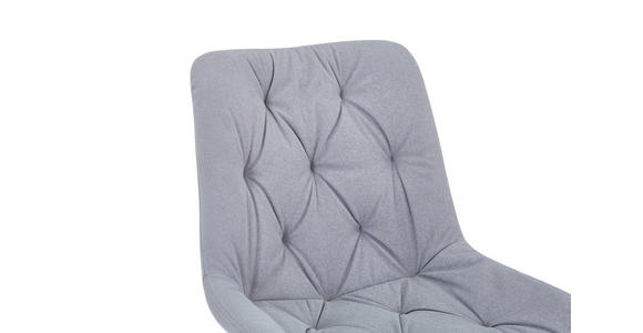 STUHL  in Eisen Mikrofaser Metall, Textil  - Schwarz/Grau, Design, Textil/Metall (54/86/62.5cm) - Carryhome