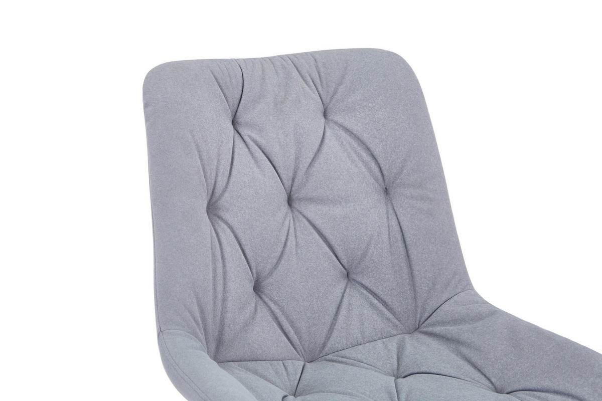 STUHL  in Eisen Mikrofaser Metall, Textil  - Schwarz/Grau, Design, Textil/Metall (54/86/62.5cm) - Carryhome